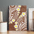 Plumeria With Brown Polynesian Tattoo Pattern Canvas Wall Art