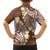 Plumeria With Brown Polynesian Tattoo Pattern Family Matching Long Sleeve Bodycon Dress and Hawaiian Shirt