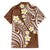 Plumeria With Brown Polynesian Tattoo Pattern Family Matching Long Sleeve Bodycon Dress and Hawaiian Shirt