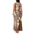 Plumeria With Brown Polynesian Tattoo Pattern Family Matching Tank Maxi Dress and Hawaiian Shirt