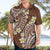 Plumeria With Brown Polynesian Tattoo Pattern Hawaiian Shirt