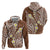 Plumeria With Brown Polynesian Tattoo Pattern Hoodie