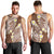 Plumeria With Brown Polynesian Tattoo Pattern Men Tank Top