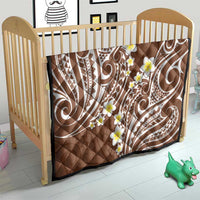 Plumeria With Brown Polynesian Tattoo Pattern Quilt LT05 - Polynesian Pride
