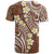 Plumeria With Brown Polynesian Tattoo Pattern T Shirt