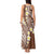 Plumeria With Brown Polynesian Tattoo Pattern Tank Maxi Dress