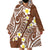 Plumeria With Brown Polynesian Tattoo Pattern Wearable Blanket Hoodie