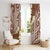 Plumeria With Brown Polynesian Tattoo Pattern Window Curtain