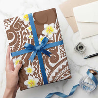 Plumeria With Brown Polynesian Tattoo Pattern Wrapping Paper LT05 - Polynesian Pride