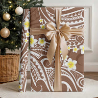 Plumeria With Brown Polynesian Tattoo Pattern Wrapping Paper LT05 - Polynesian Pride