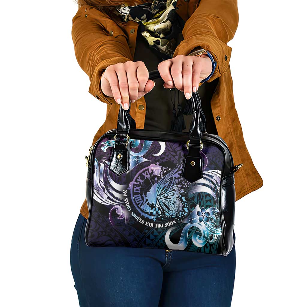 Polynesia Suicide Prevention Awareness Shoulder Handbag No Story Should End Too Soon LT05 One Size Purple - Polynesian Pride