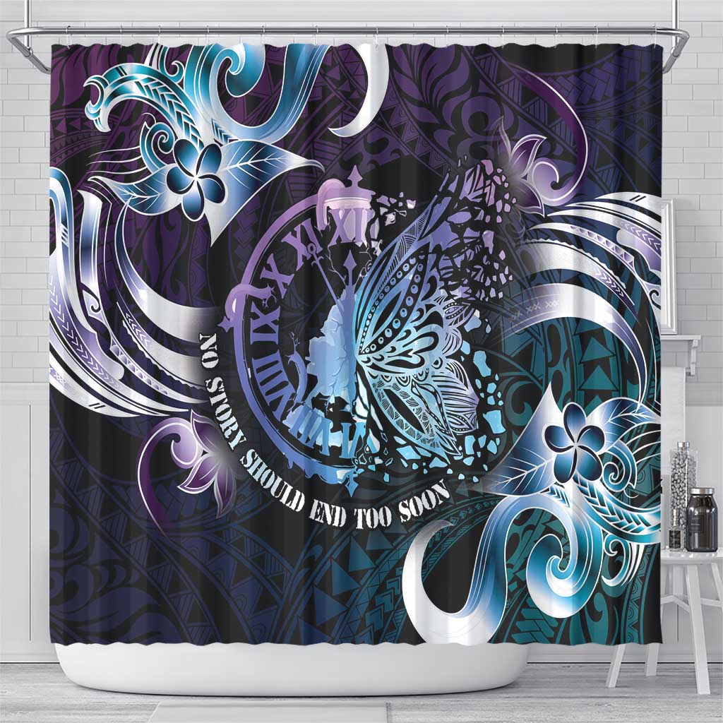 Polynesia Suicide Prevention Awareness Shower Curtain No Story Should End Too Soon LT05 - Polynesian Pride