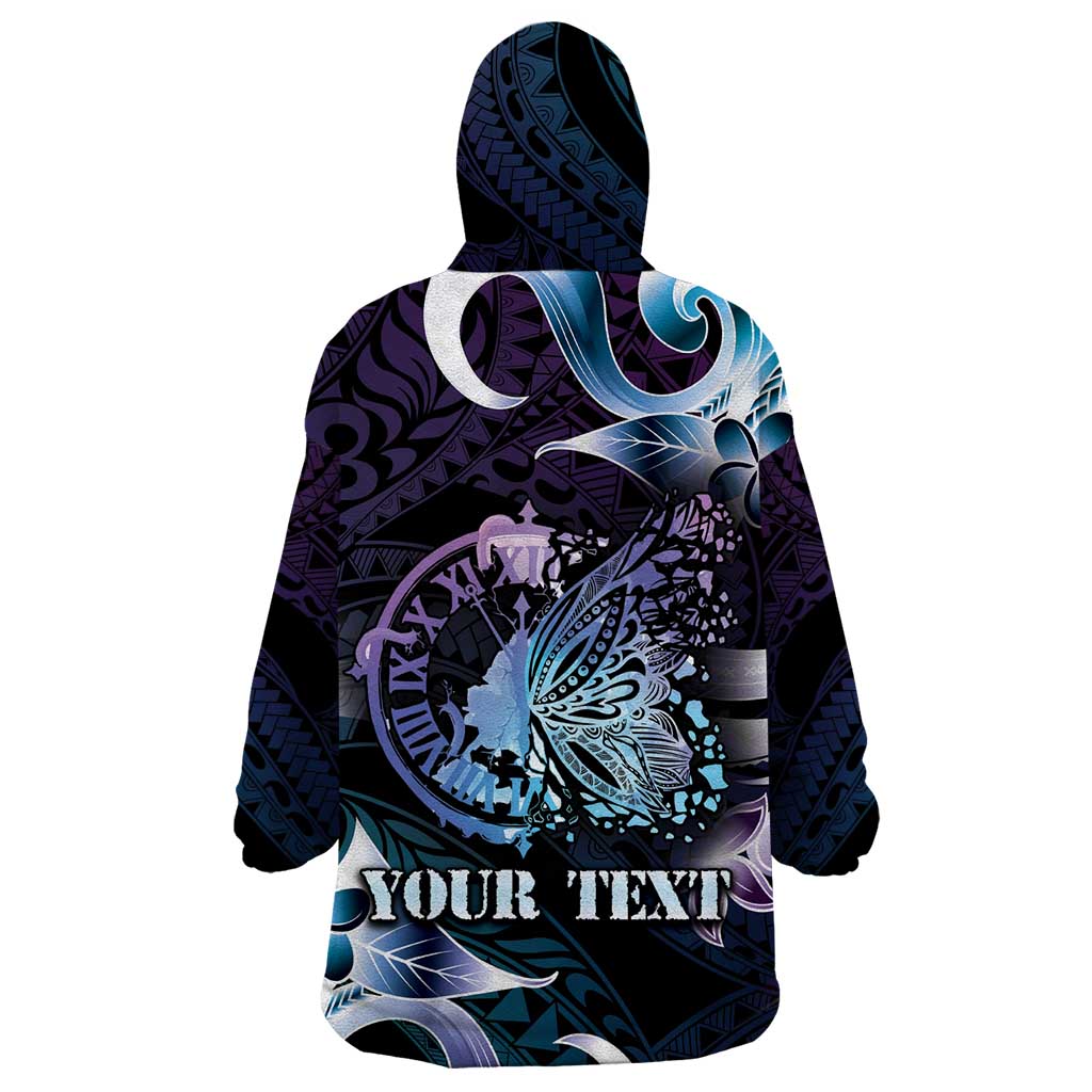 Personalised Polynesia Suicide Prevention Awareness Wearable Blanket Hoodie No Story Should End Too Soon LT05 - Polynesian Pride