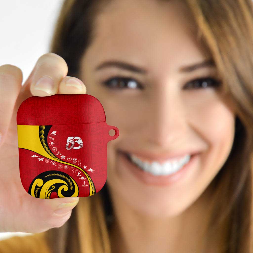 Papua New Guinea Independence AirPods Case Special Style Red Version LT05 - Polynesian Pride
