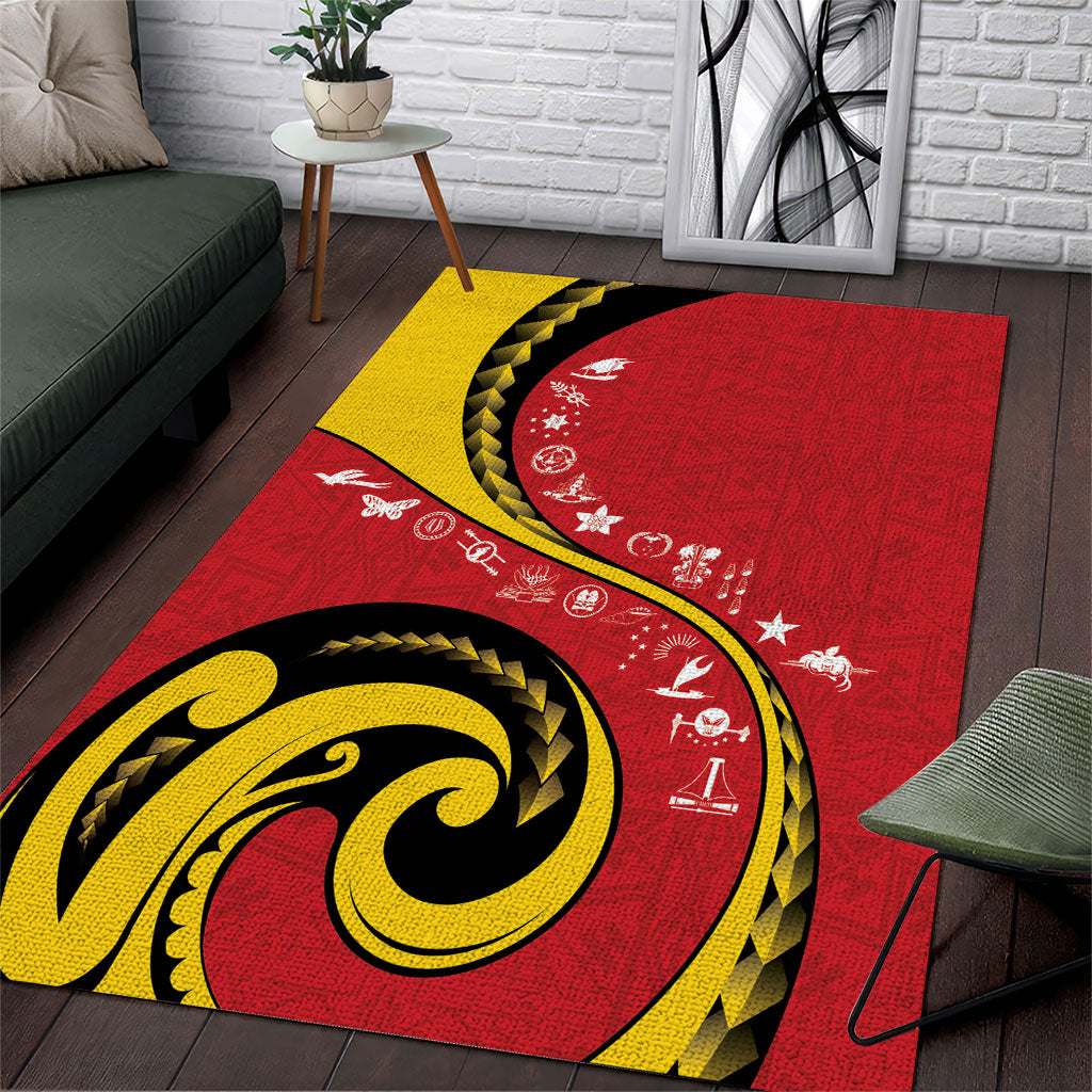 Papua New Guinea Independence Area Rug Special Style Red Version LT05 Red - Polynesian Pride