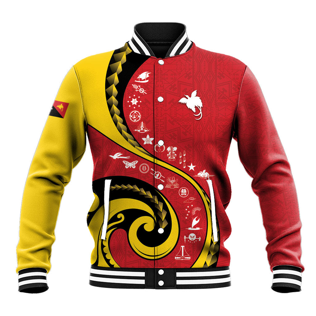 Papua New Guinea Independence Baseball Jacket Special Style Red Version LT05 Unisex Red - Polynesian Pride