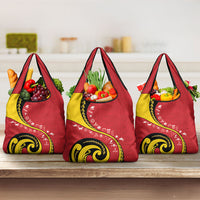 Papua New Guinea Independence Grocery Bag Special Style Red Version LT05 3-pack One Size Red - Polynesian Pride