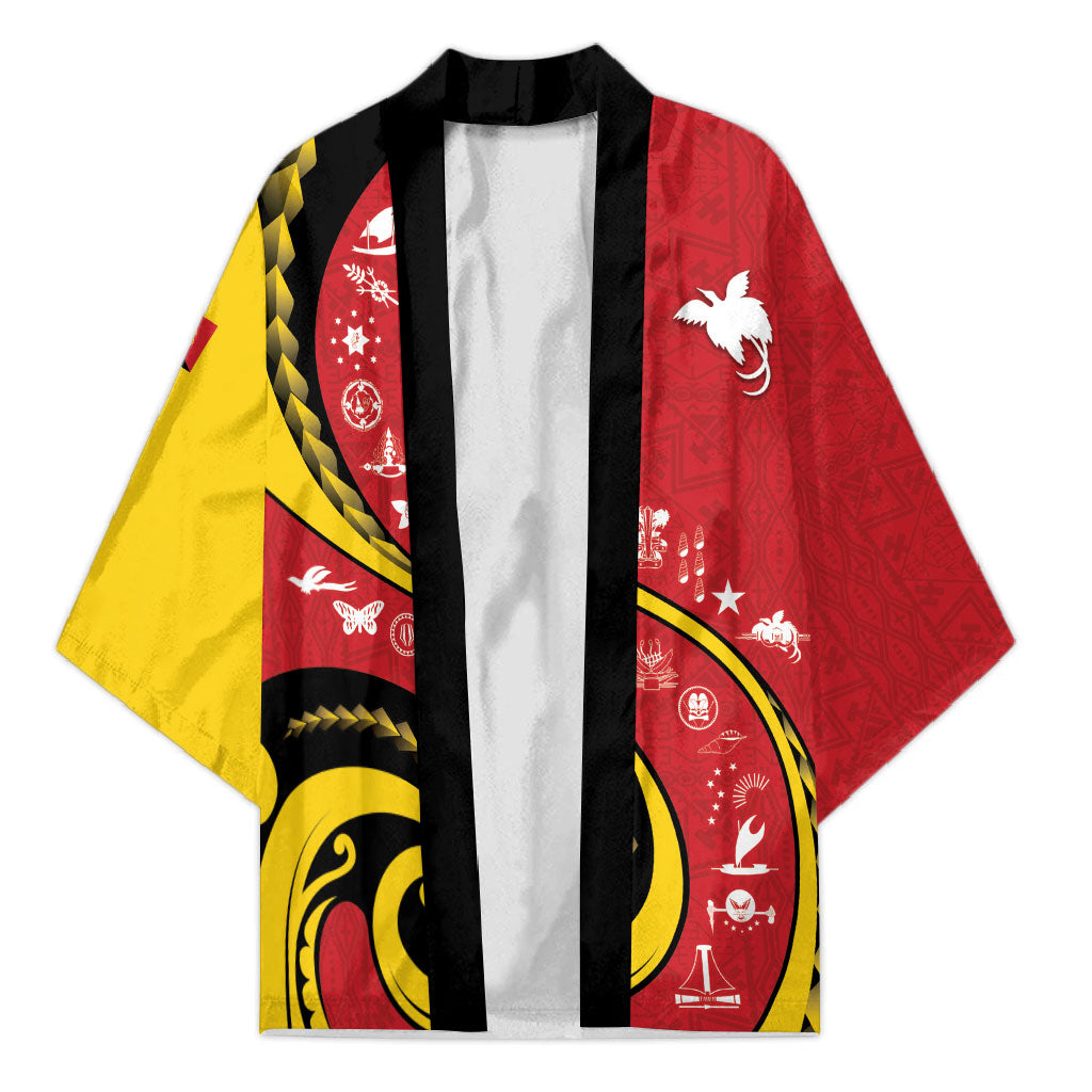Papua New Guinea Independence Kimono Special Style Red Version LT05 Unisex Red - Polynesian Pride