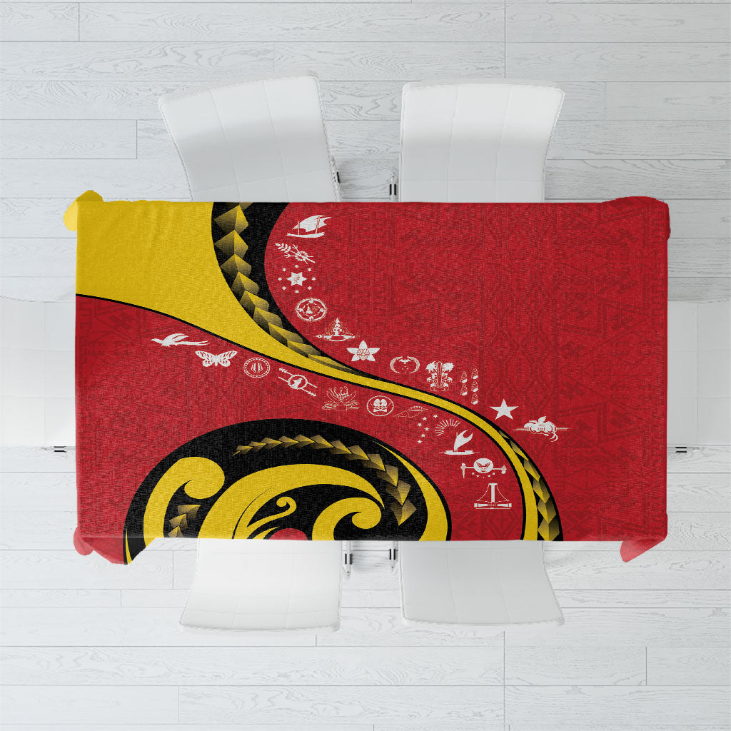Papua New Guinea Independence Tablecloth Special Style Red Version LT05 Red - Polynesian Pride