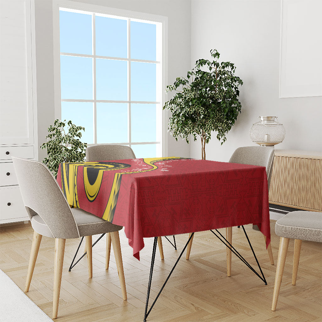 Papua New Guinea Independence Tablecloth Special Style Red Version LT05 - Polynesian Pride