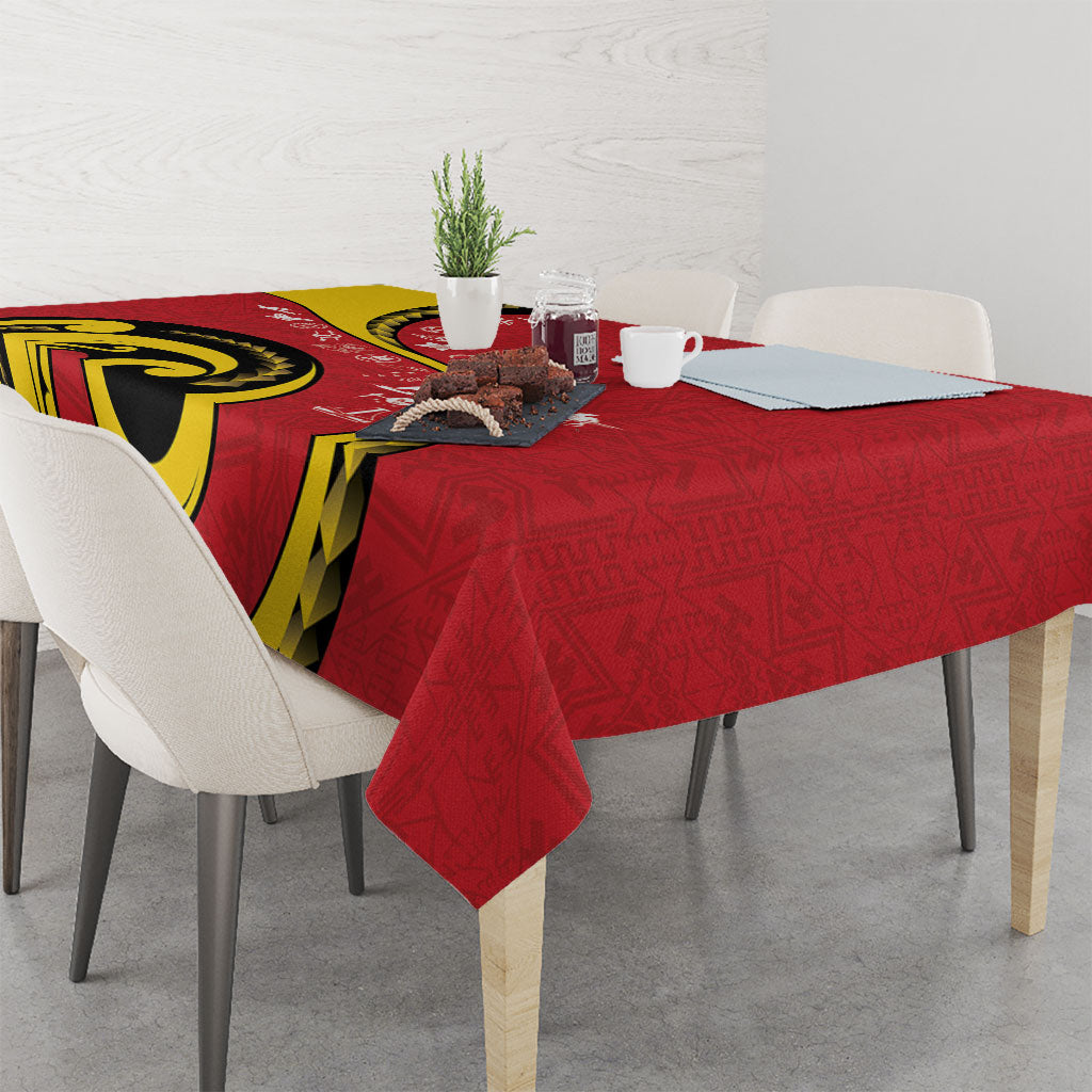 Papua New Guinea Independence Tablecloth Special Style Red Version LT05 - Polynesian Pride