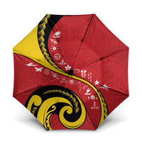 Papua New Guinea Independence Umbrella Special Style Red Version LT05 One Size Folded 11.42 inch Opened Diameter 37.4 inch Red - Polynesian Pride