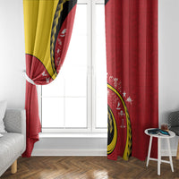 Papua New Guinea Independence Window Curtain Special Style Red Version LT05 - Polynesian Pride
