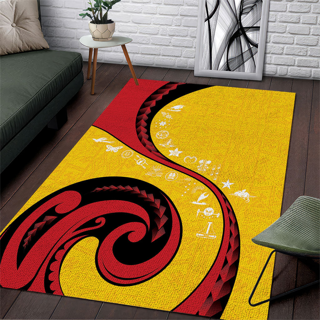 Papua New Guinea Independence Area Rug Special Style Yellow Version LT05 Yellow - Polynesian Pride