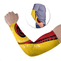 Papua New Guinea Independence Arm Sleeves Special Style Yellow Version LT05 Set of 2 Yellow - Polynesian Pride