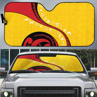 Papua New Guinea Independence Auto Sun Shade Special Style Yellow Version LT05 Yellow - Polynesian Pride