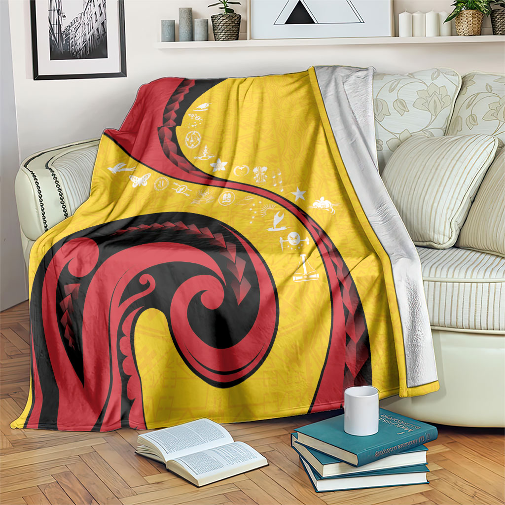 Papua New Guinea Independence Blanket Special Style Yellow Version LT05 Yellow - Polynesian Pride