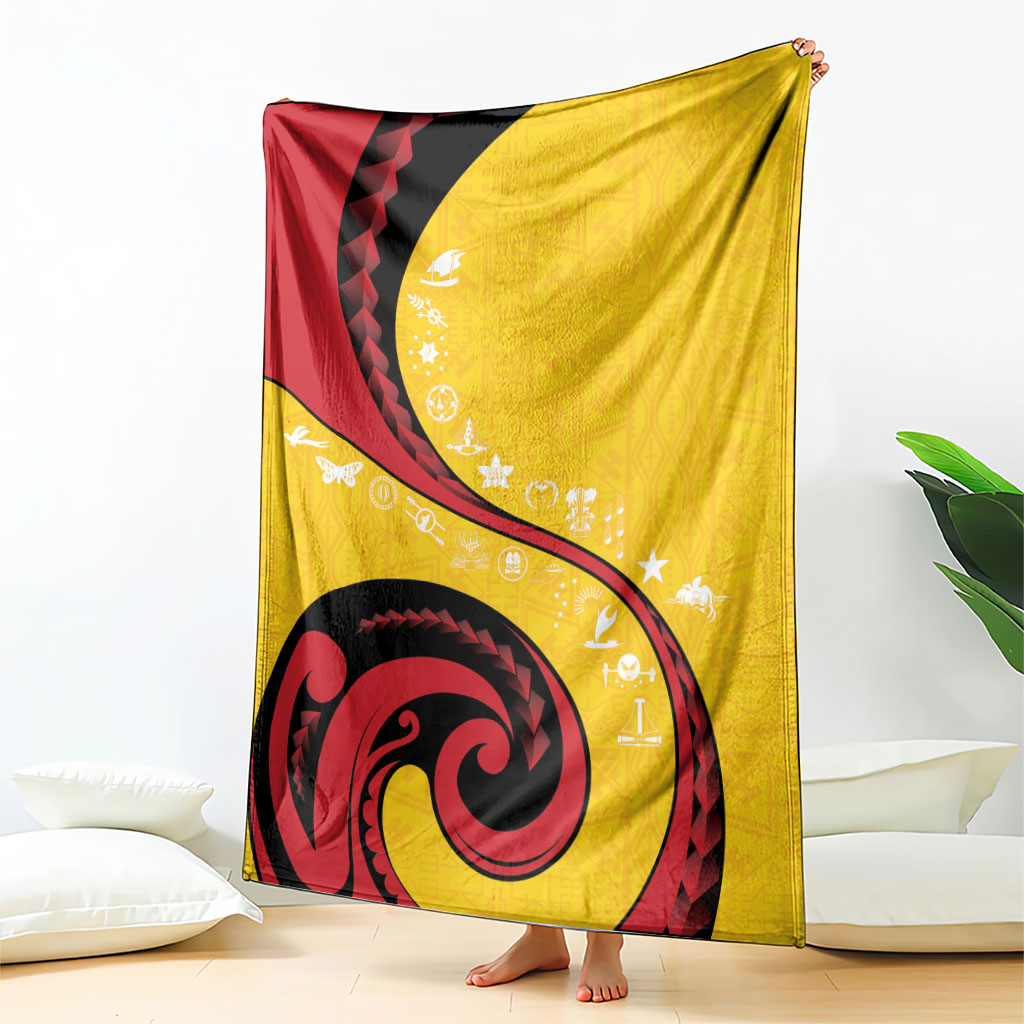 Papua New Guinea Independence Blanket Special Style Yellow Version LT05 - Polynesian Pride