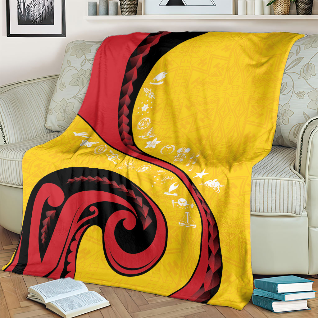 Papua New Guinea Independence Blanket Special Style Yellow Version LT05 - Polynesian Pride