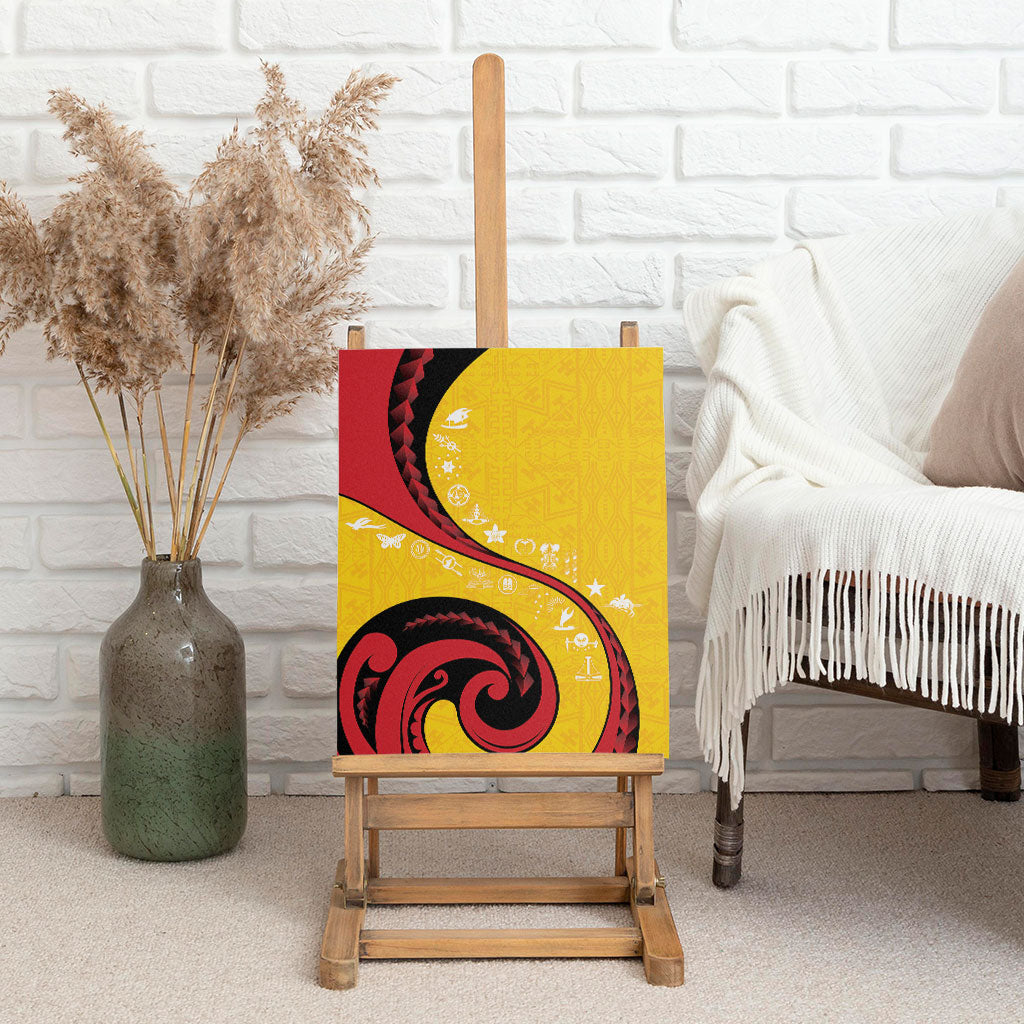 Papua New Guinea Independence Canvas Wall Art Special Style Yellow Version LT05 - Polynesian Pride