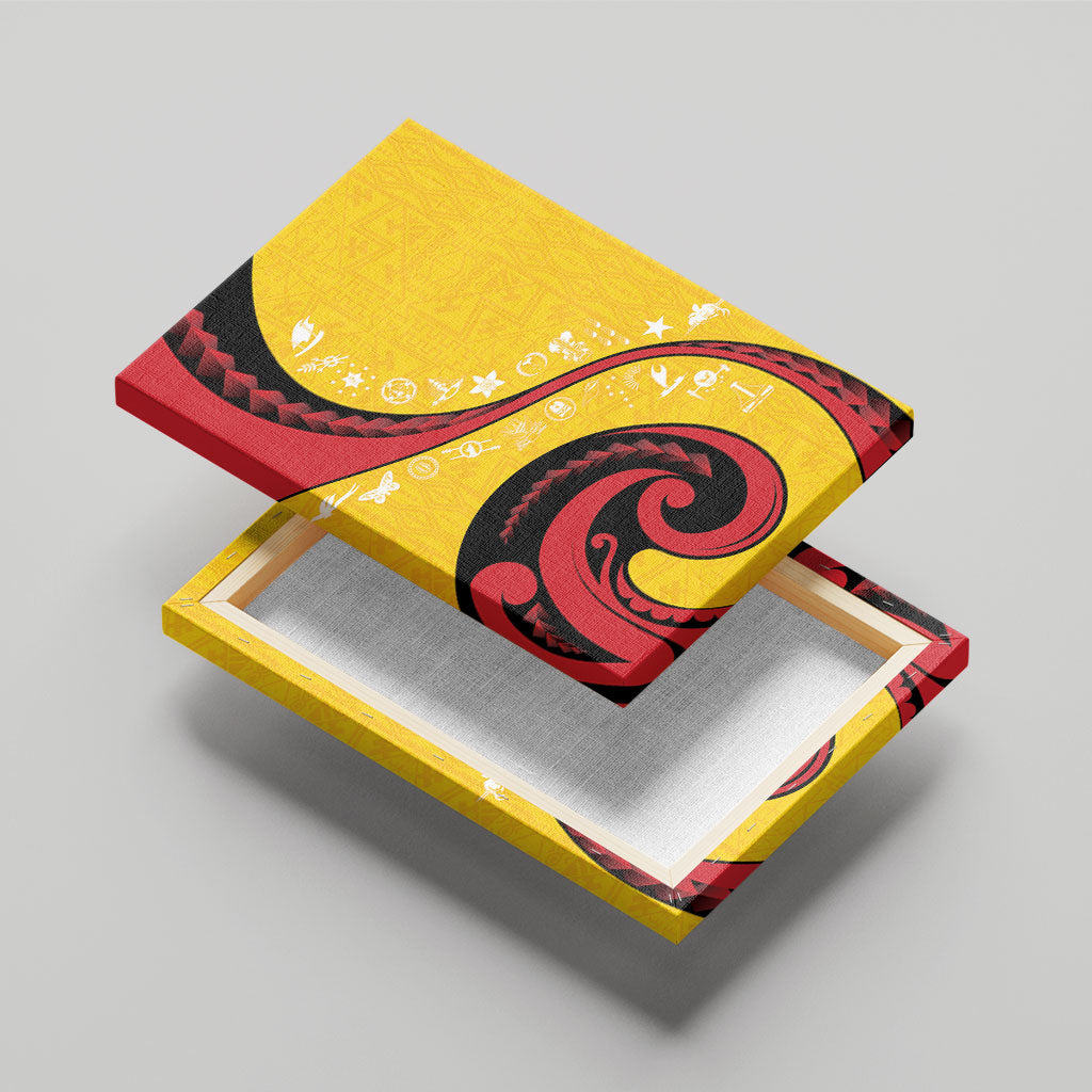 Papua New Guinea Independence Canvas Wall Art Special Style Yellow Version LT05 - Polynesian Pride