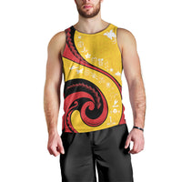 Papua New Guinea Independence Men Tank Top Special Style Yellow Version LT05 - Polynesian Pride
