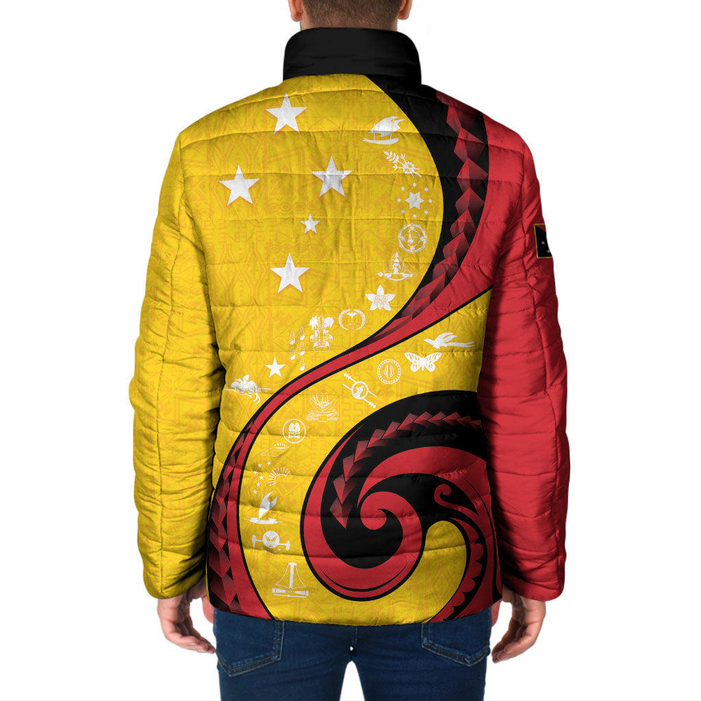 Papua New Guinea Independence Padded Jacket Special Style Yellow Version LT05 - Polynesian Pride