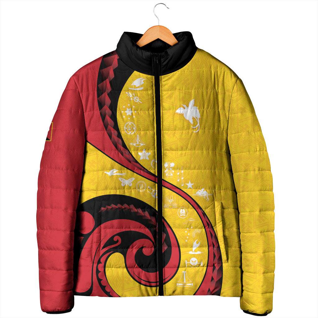 Papua New Guinea Independence Padded Jacket Special Style Yellow Version LT05 - Polynesian Pride