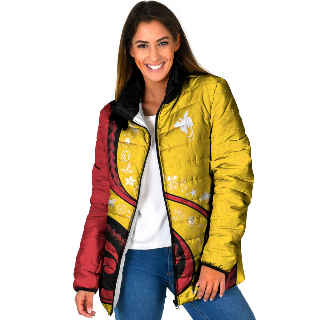 Papua New Guinea Independence Padded Jacket Special Style Yellow Version LT05 - Polynesian Pride