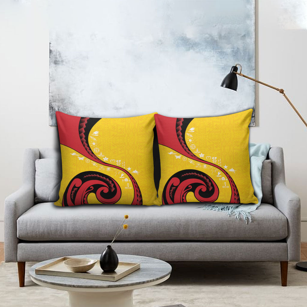 Papua New Guinea Independence Pillow Cover Special Style Yellow Version LT05 - Polynesian Pride