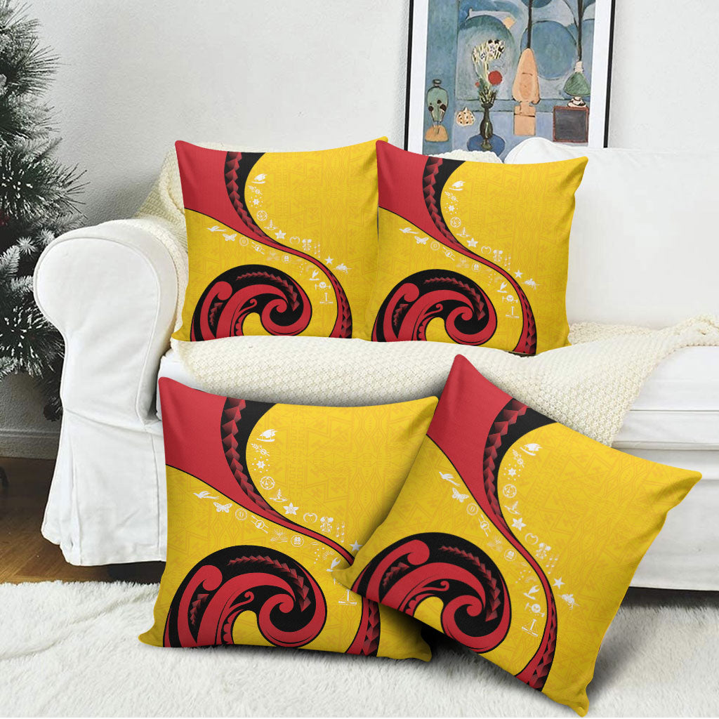 Papua New Guinea Independence Pillow Cover Special Style Yellow Version LT05 - Polynesian Pride