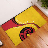 Papua New Guinea Independence Rubber Doormat Special Style Yellow Version LT05 - Polynesian Pride