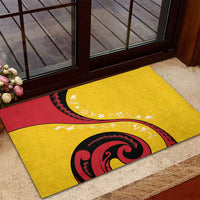 Papua New Guinea Independence Rubber Doormat Special Style Yellow Version LT05 - Polynesian Pride