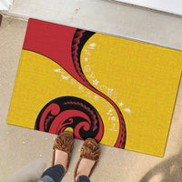 Papua New Guinea Independence Rubber Doormat Special Style Yellow Version LT05 - Polynesian Pride