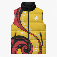 Papua New Guinea Independence Sleeveless Puffer Jacket Special Style Yellow Version LT05 Unisex Yellow - Polynesian Pride