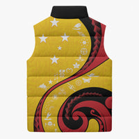 Papua New Guinea Independence Sleeveless Puffer Jacket Special Style Yellow Version LT05 - Polynesian Pride