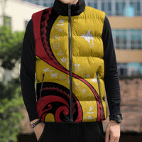 Papua New Guinea Independence Sleeveless Puffer Jacket Special Style Yellow Version LT05 - Polynesian Pride