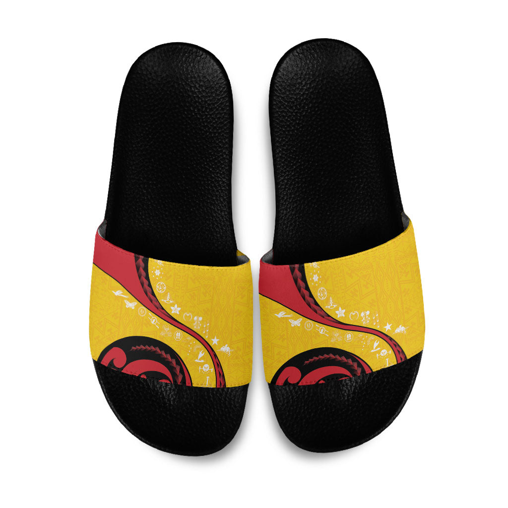 Papua New Guinea Independence Slide Sandals Special Style Yellow Version LT05 Yellow - Polynesian Pride