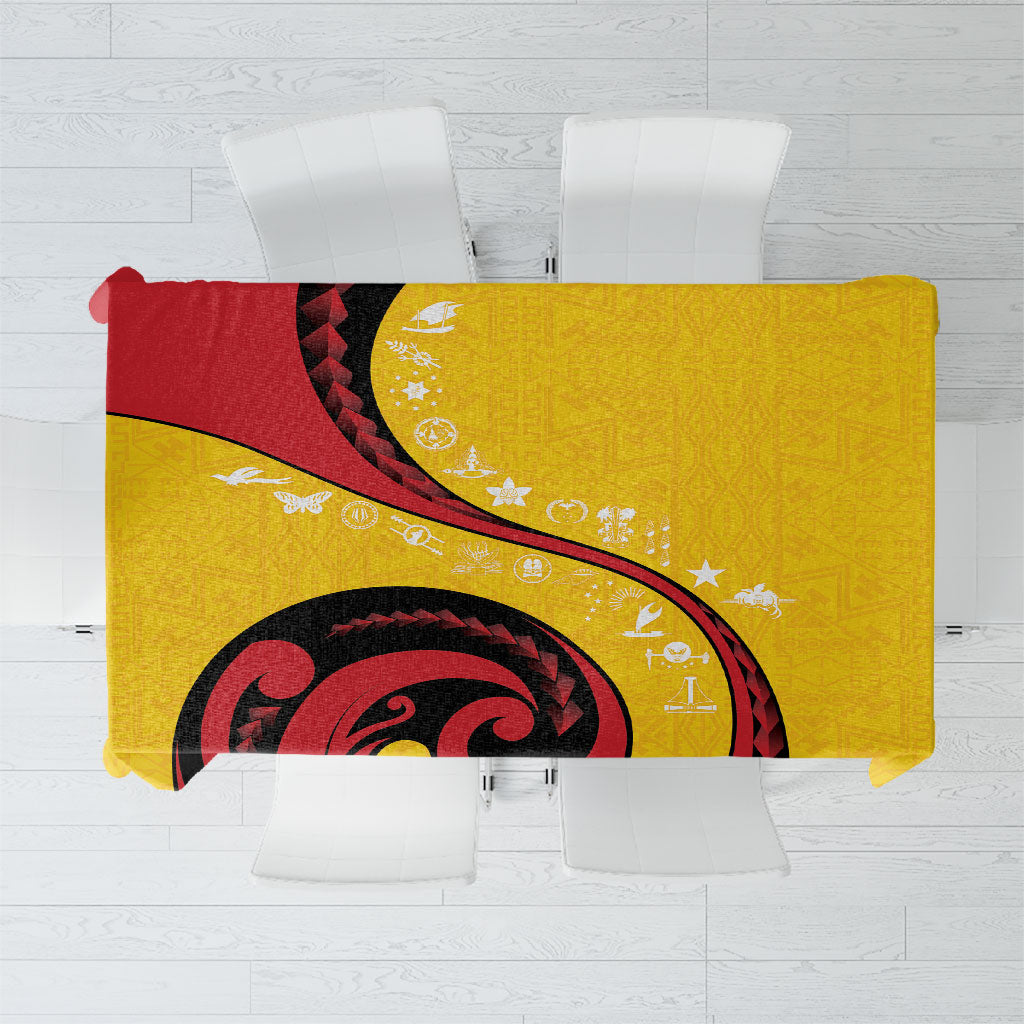 Papua New Guinea Independence Tablecloth Special Style Yellow Version LT05 Yellow - Polynesian Pride