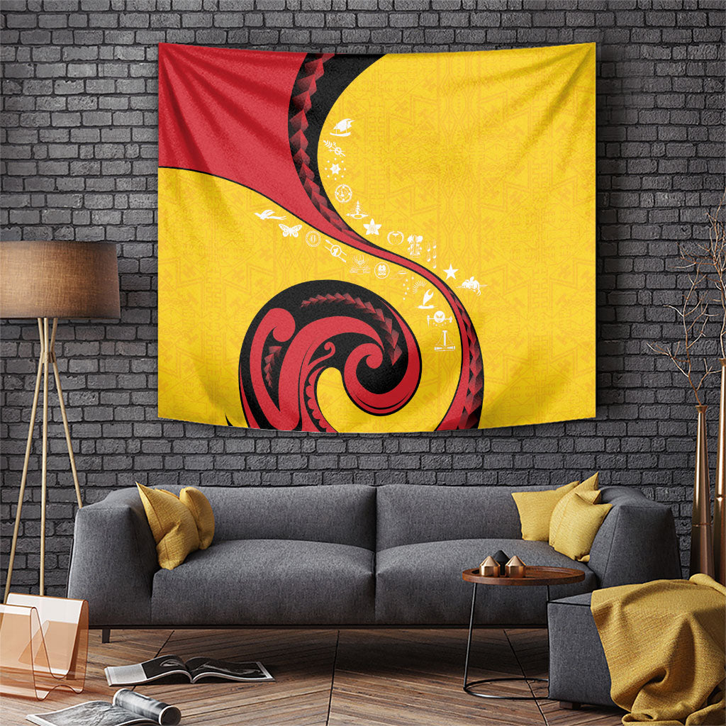 Papua New Guinea Independence Tapestry Special Style Yellow Version LT05 Yellow - Polynesian Pride